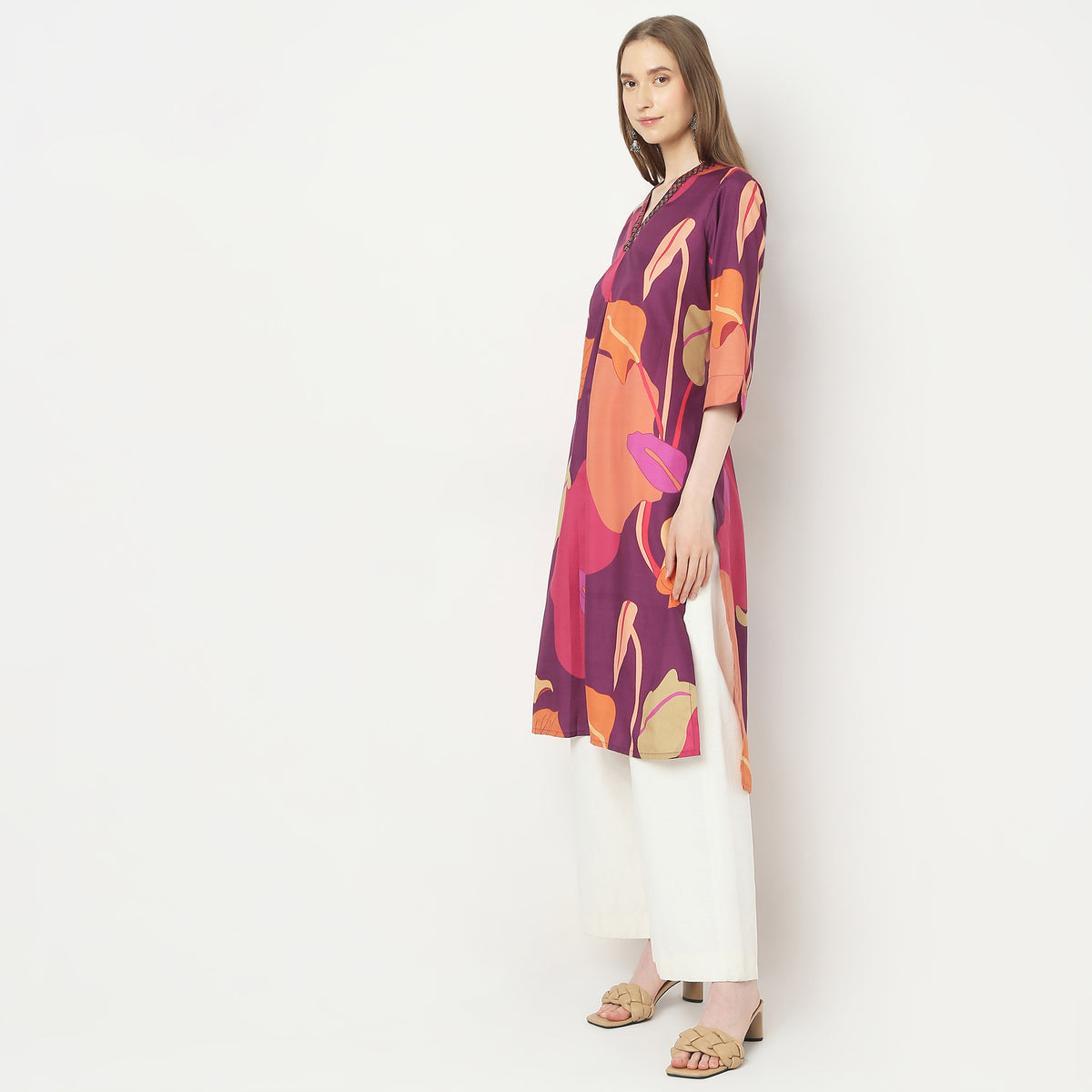 Flare Fit Printed Kurta