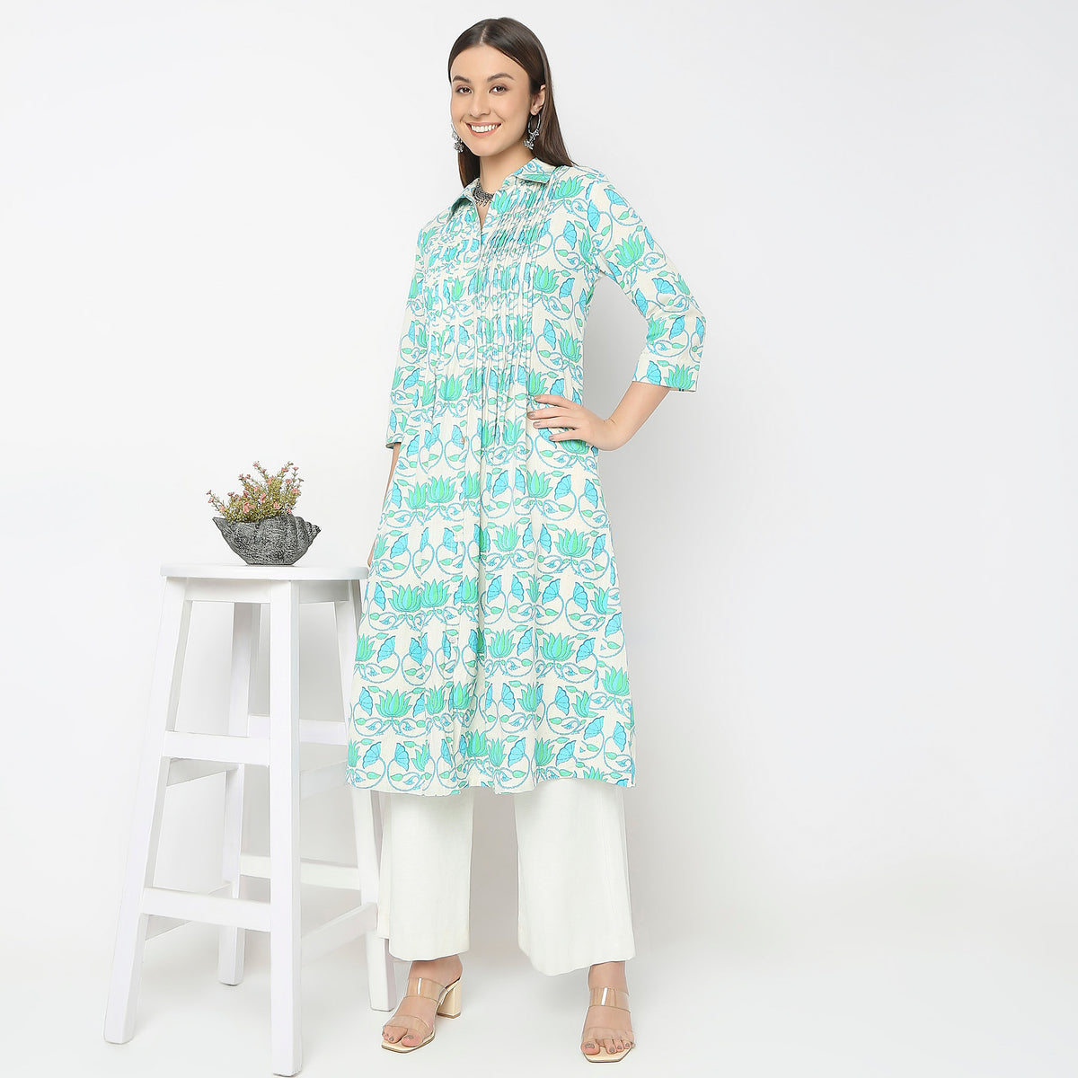 Flare Fit Printed Kurta