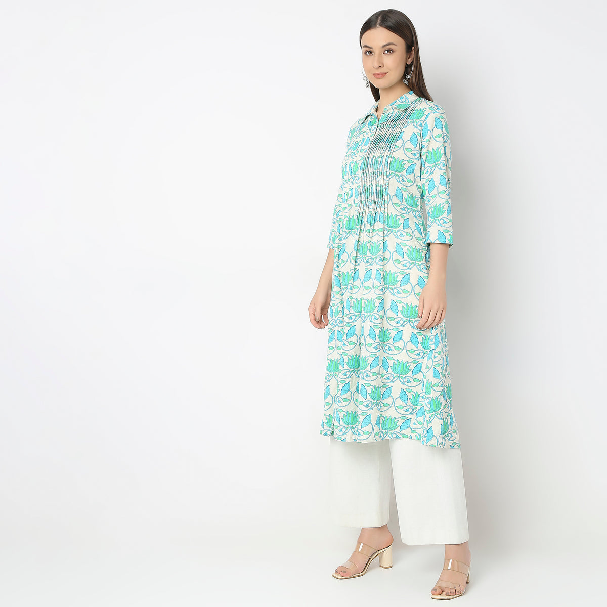 Flare Fit Printed Kurta