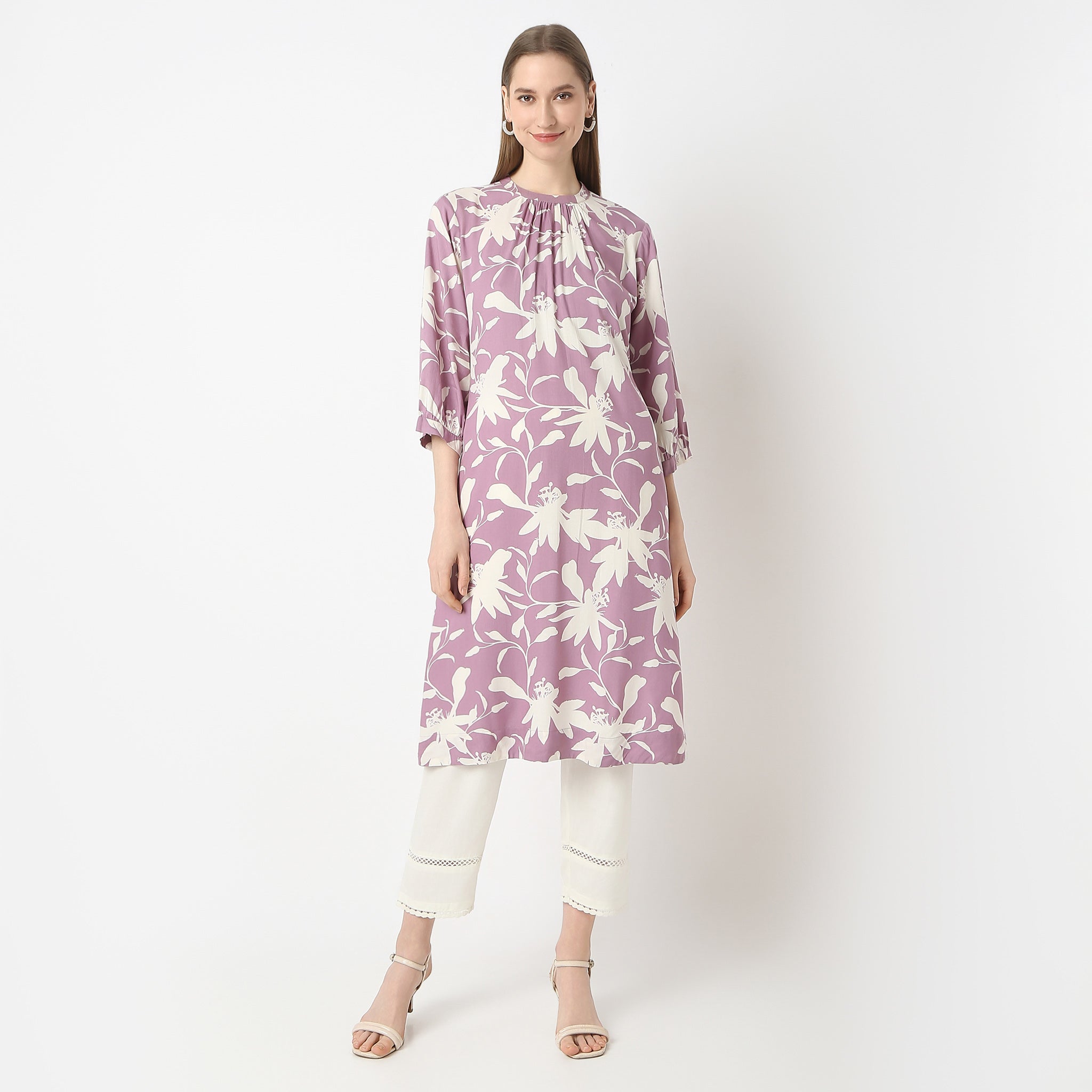 Flare Fit Printed Kurta