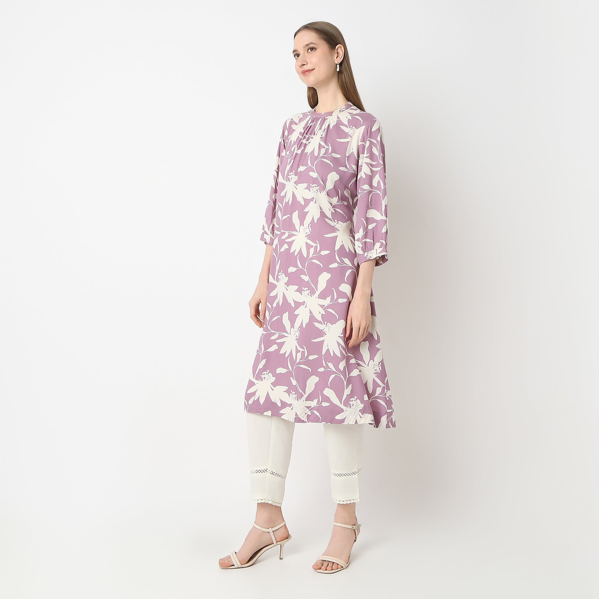 Flare Fit Printed Kurta