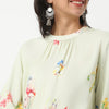 Flare Fit Printed Band Neck Kurta