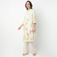 Flare Fit Printed Band Neck Kurta