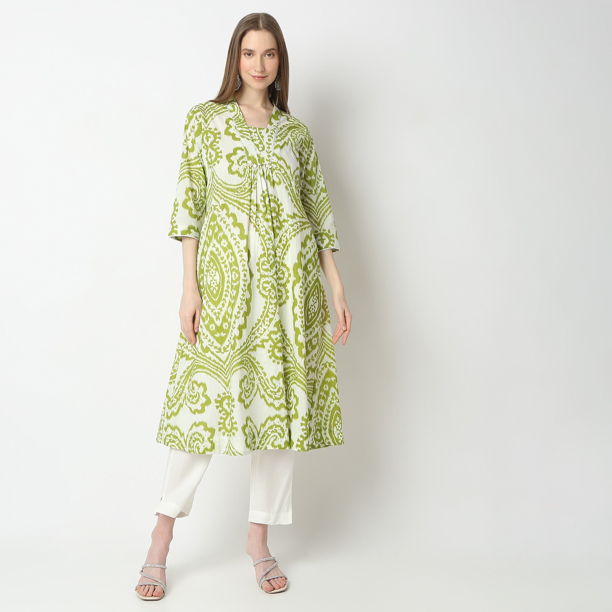 Flare Fit Printed Kurta