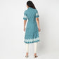 Buta Print Side Pleated Kurta