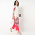 V-Neck Printed Below Knee Flared Kurta