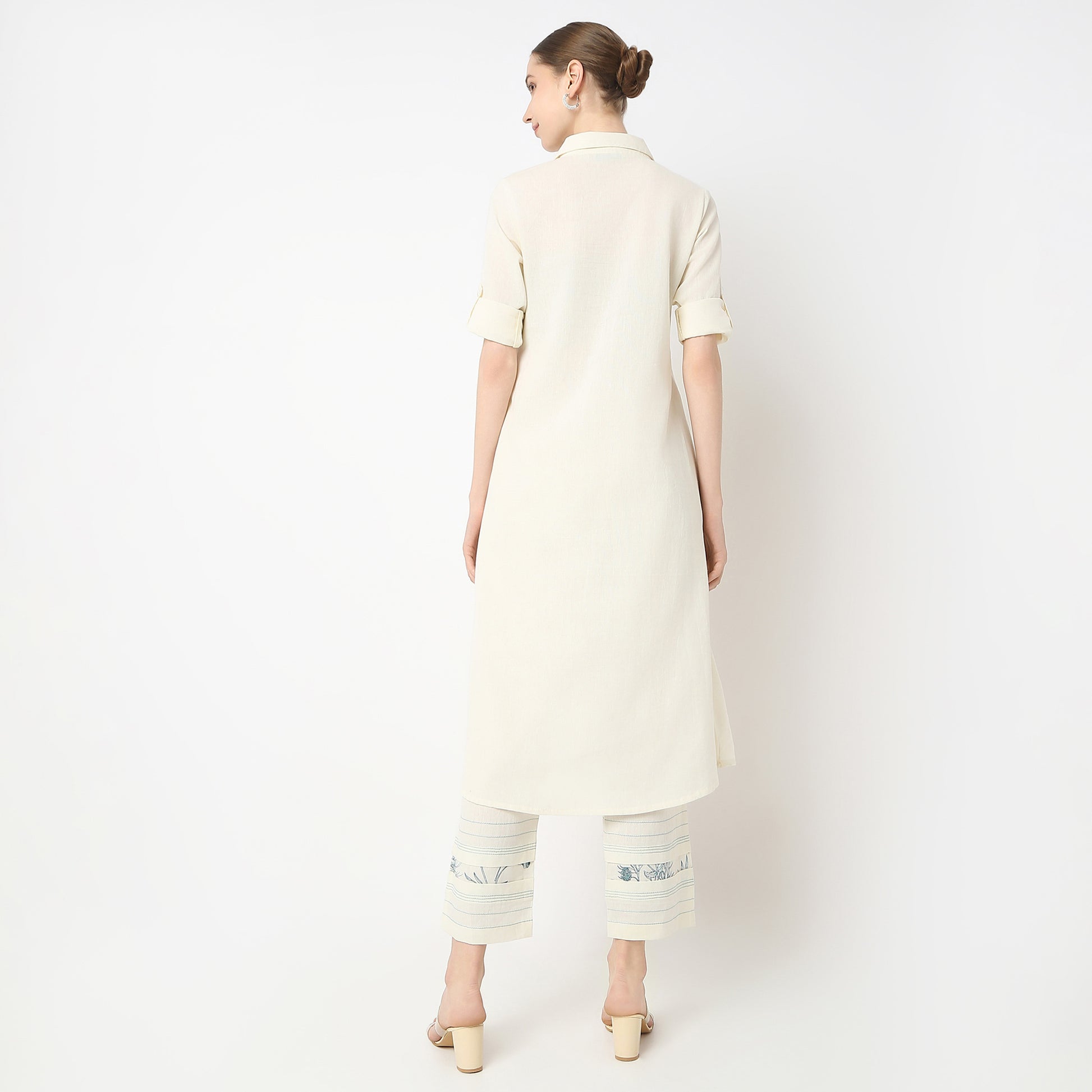Flare Fit Solid Kurta