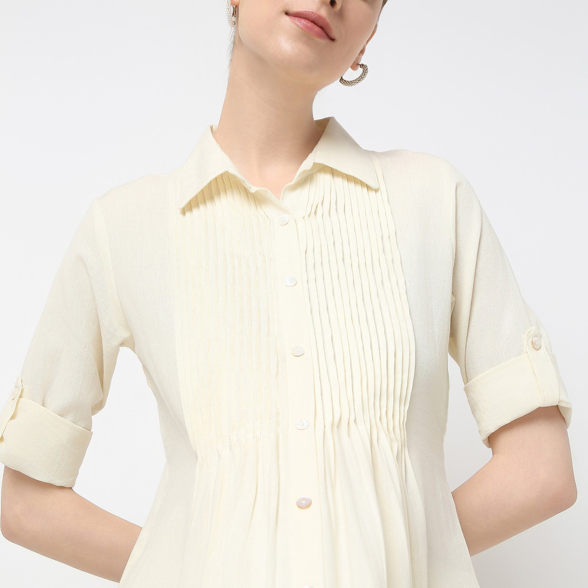 Flare Fit Solid Kurta