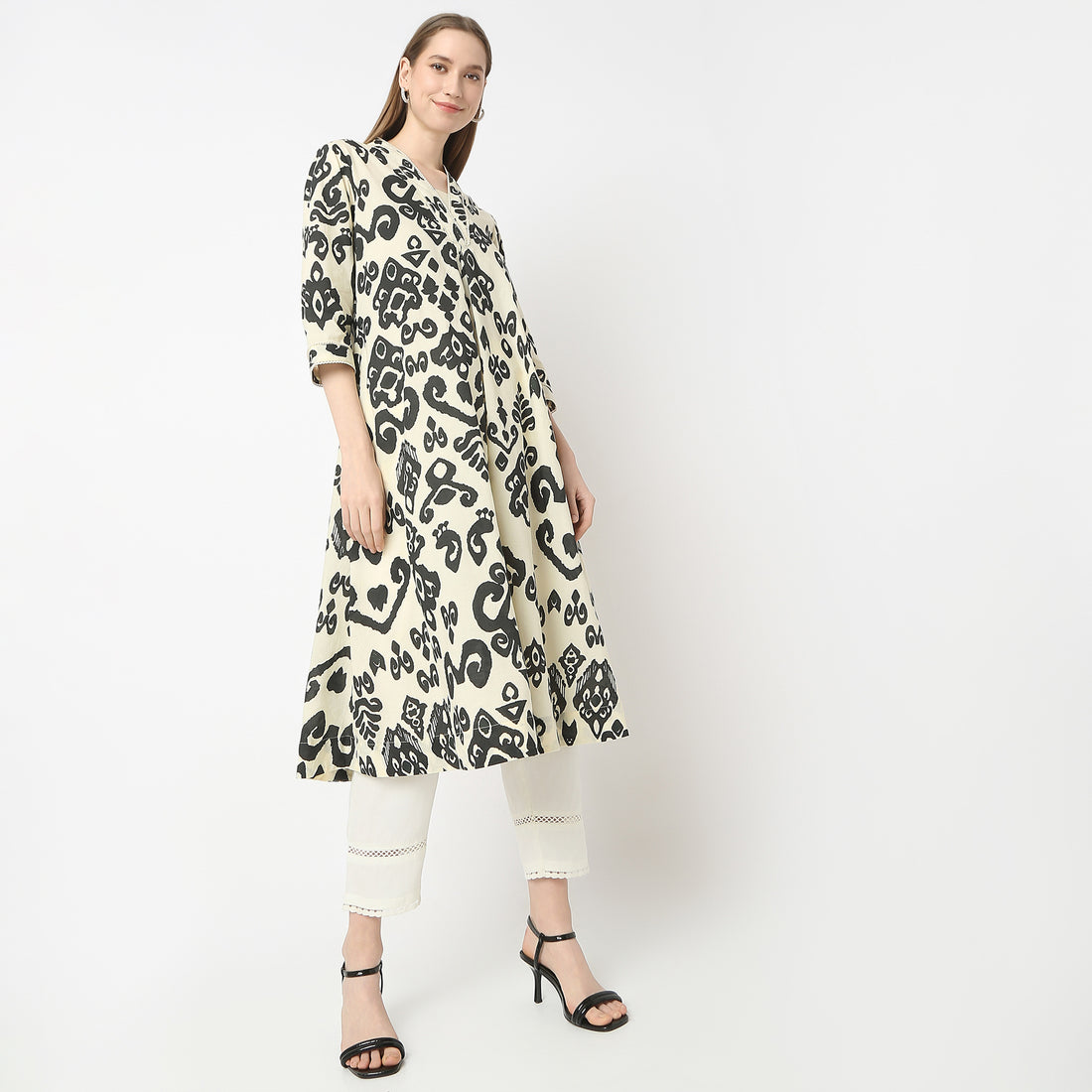 Flare Fit Printed Kurta