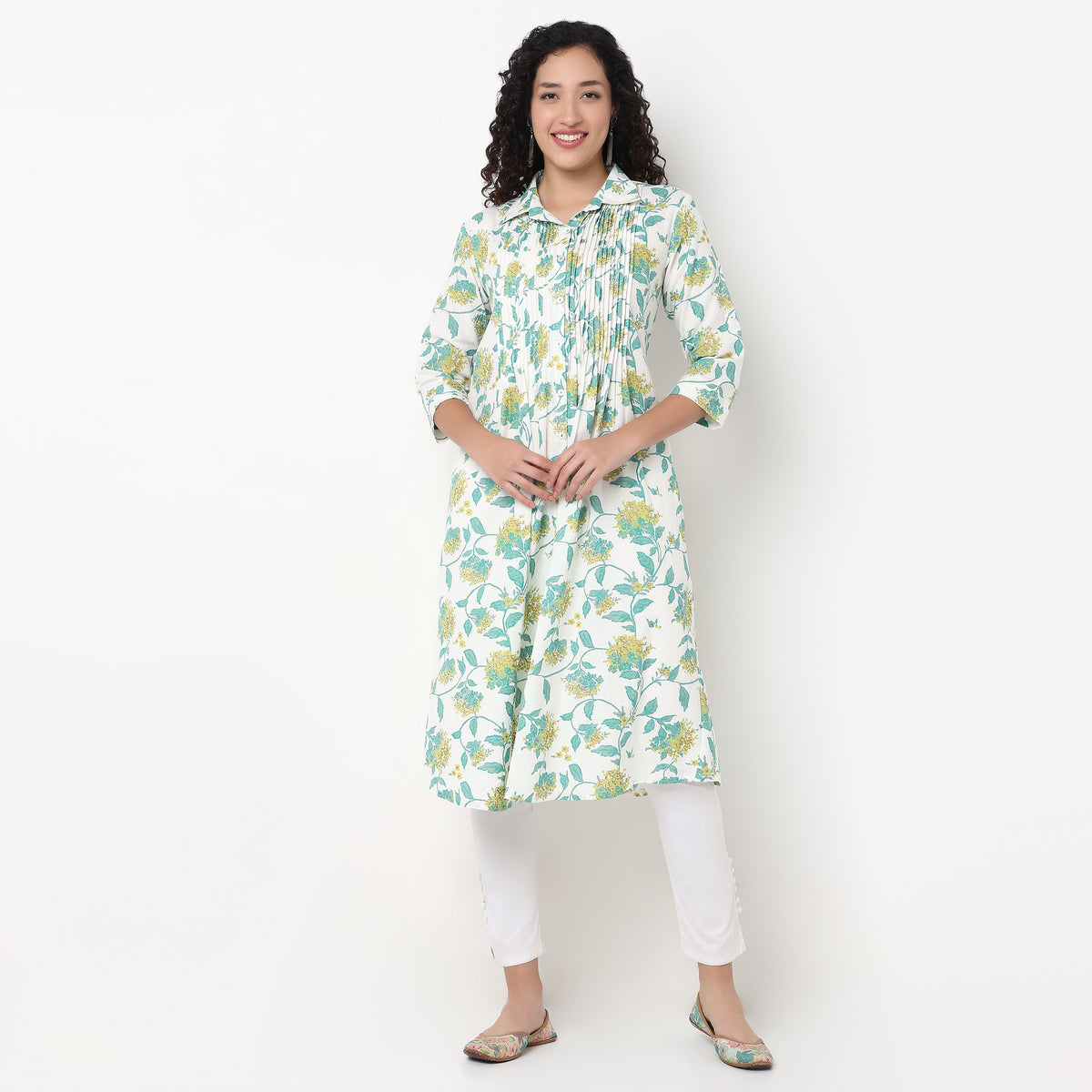 Cotton Printed Flared Kurta