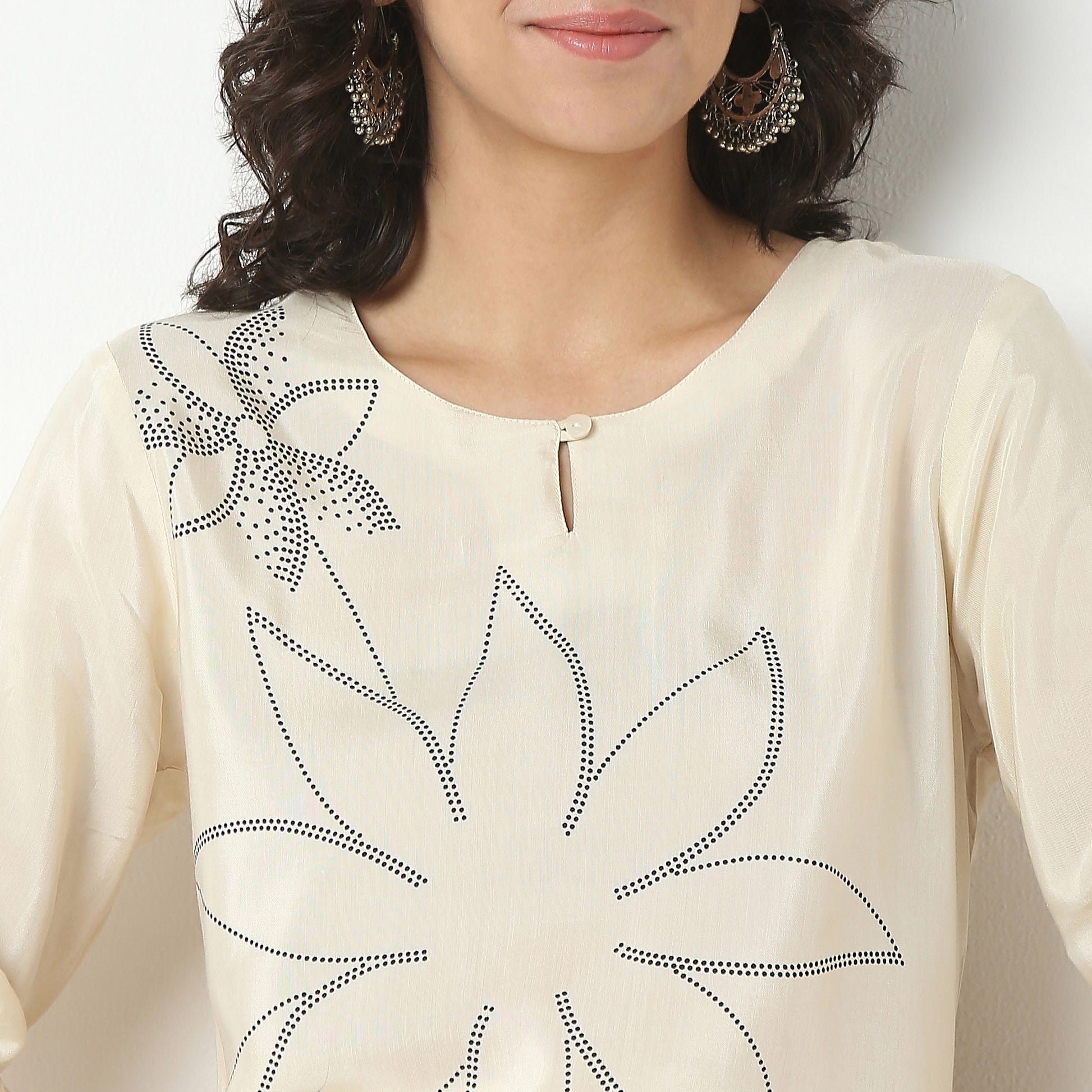 Viscose Printed Kurta, Knee Length