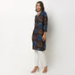 Buy Women Straight Fit Printed Three-Fourth Sleeve Kurta  - Style Union