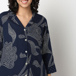 Buy Women Straight Fit Printed Three-Fourth Sleeve Kurta  - Style Union