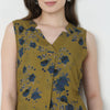 V-Neck Printed A-Line Kurta