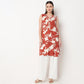 V-Neck Printed Kurta