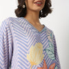 Buy Women Straight Fit Digital Printed Three-Fourth Sleeve Kurta  - Style Union