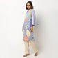 Buy Women Straight Fit Digital Printed Three-Fourth Sleeve Kurta  - Style Union