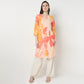 Digital Print V-Neck Straight Kurta