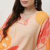 Digital Print V-Neck Straight Kurta