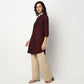 Buy Women Straight Fit Solid Three-Fourth Sleeve Kurta  - Style Union