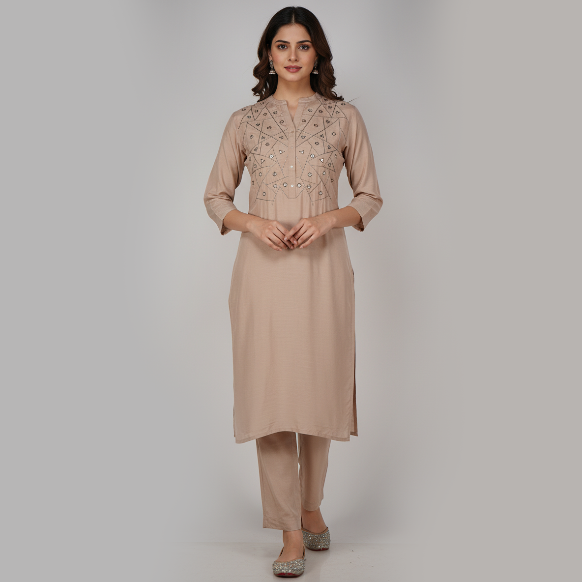 Embroidered Straight Kurta