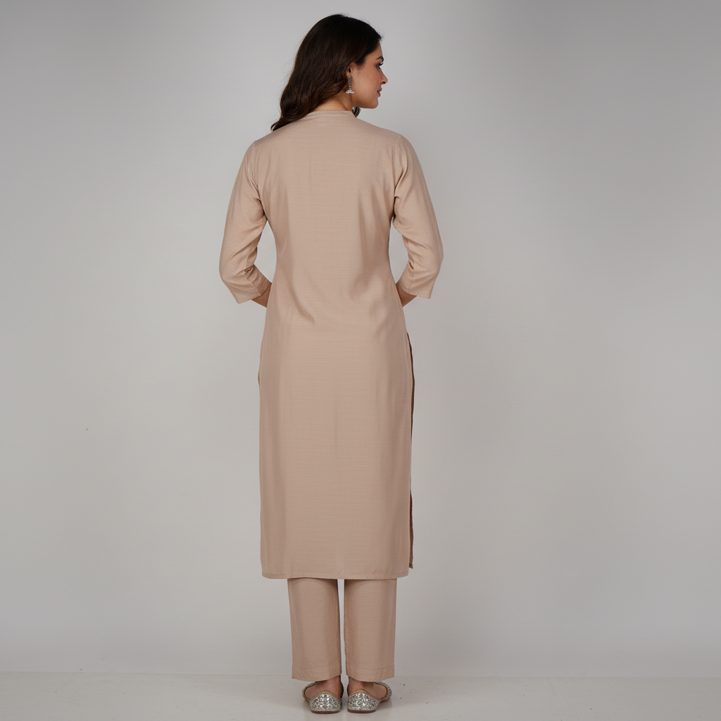 Embroidered Straight Kurta