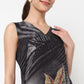 Printed V-Neck A-Line Kurta