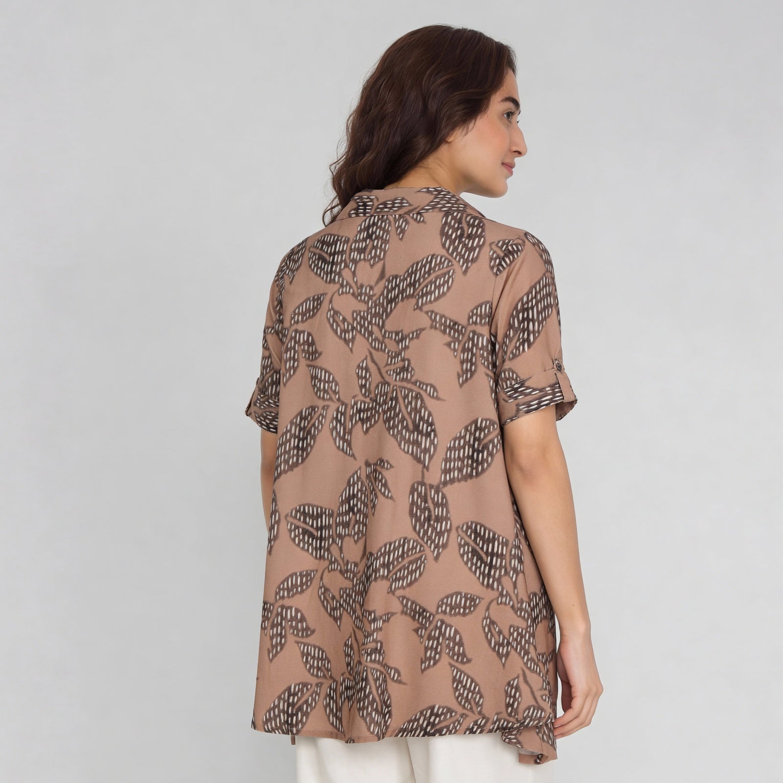 Rayon Printed Three-Fourth Sleeve Kurta