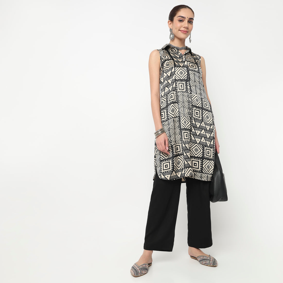 Printed A-Line Kurta