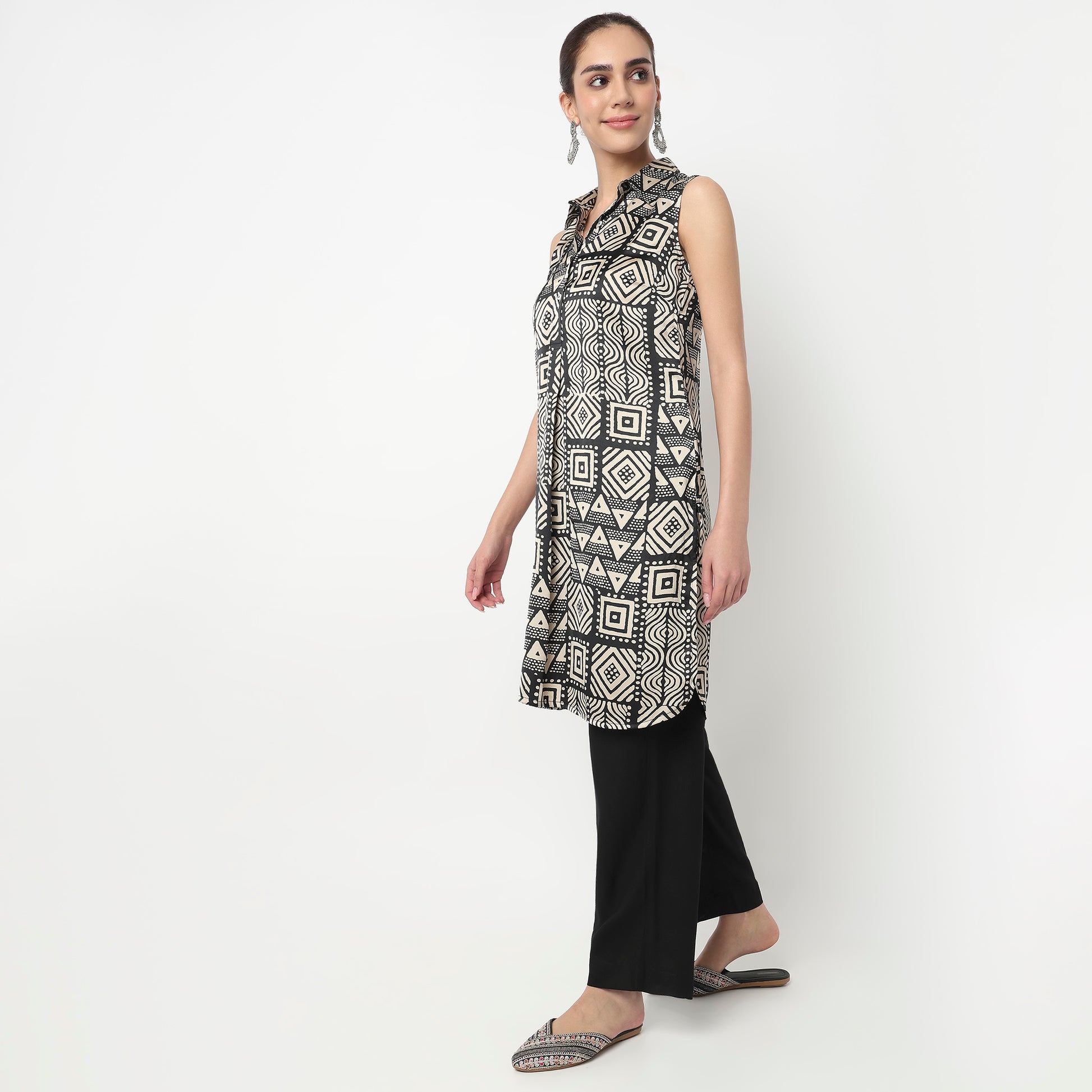 Printed A-Line Kurta