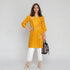 Embroidered V-Neck Straight Kurta