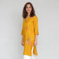 Embroidered V-Neck Straight Kurta
