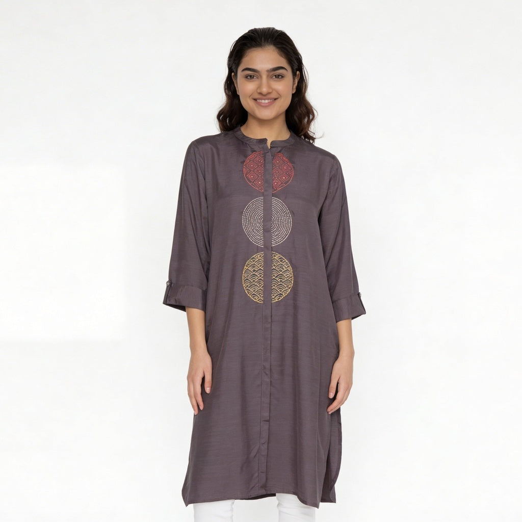 Embroidered Straight Kurta