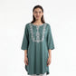 Embroidered A-Line Straight Kurta