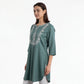 Embroidered A-Line Straight Kurta