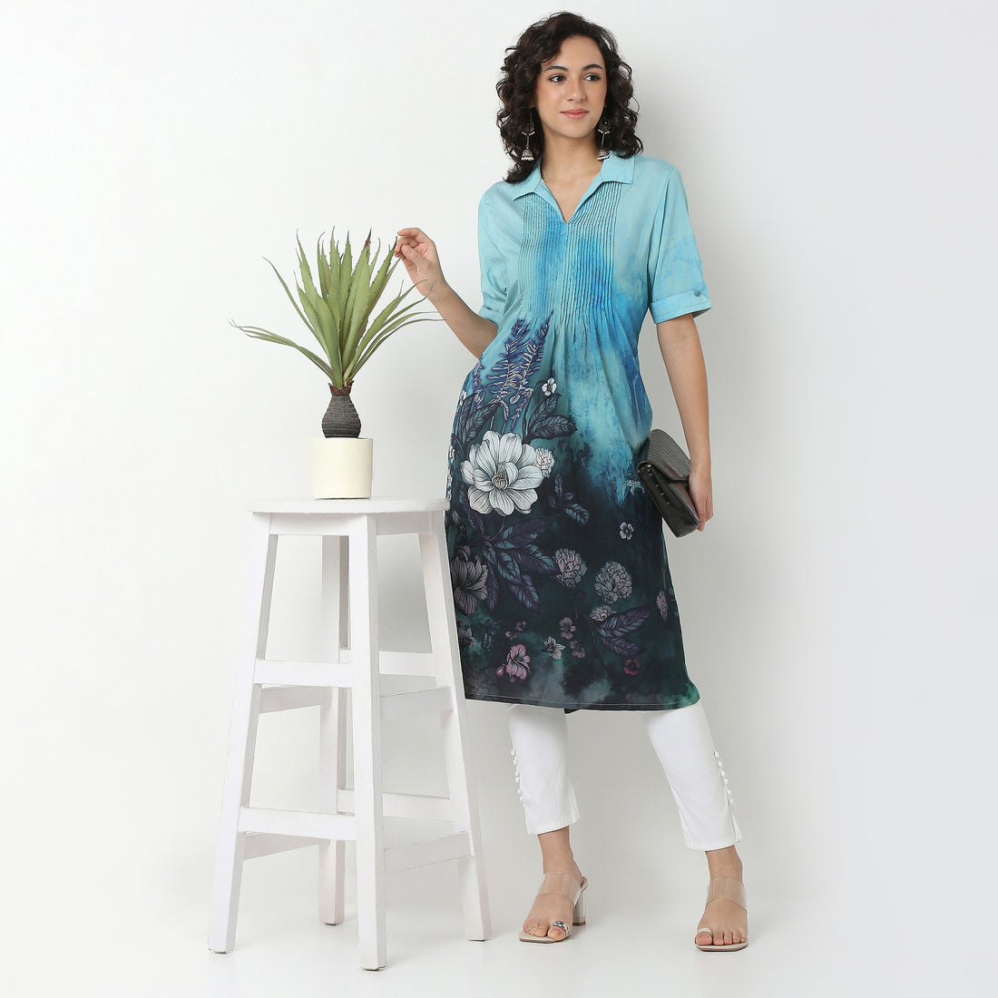 Printed Viscose Nylon Kurta