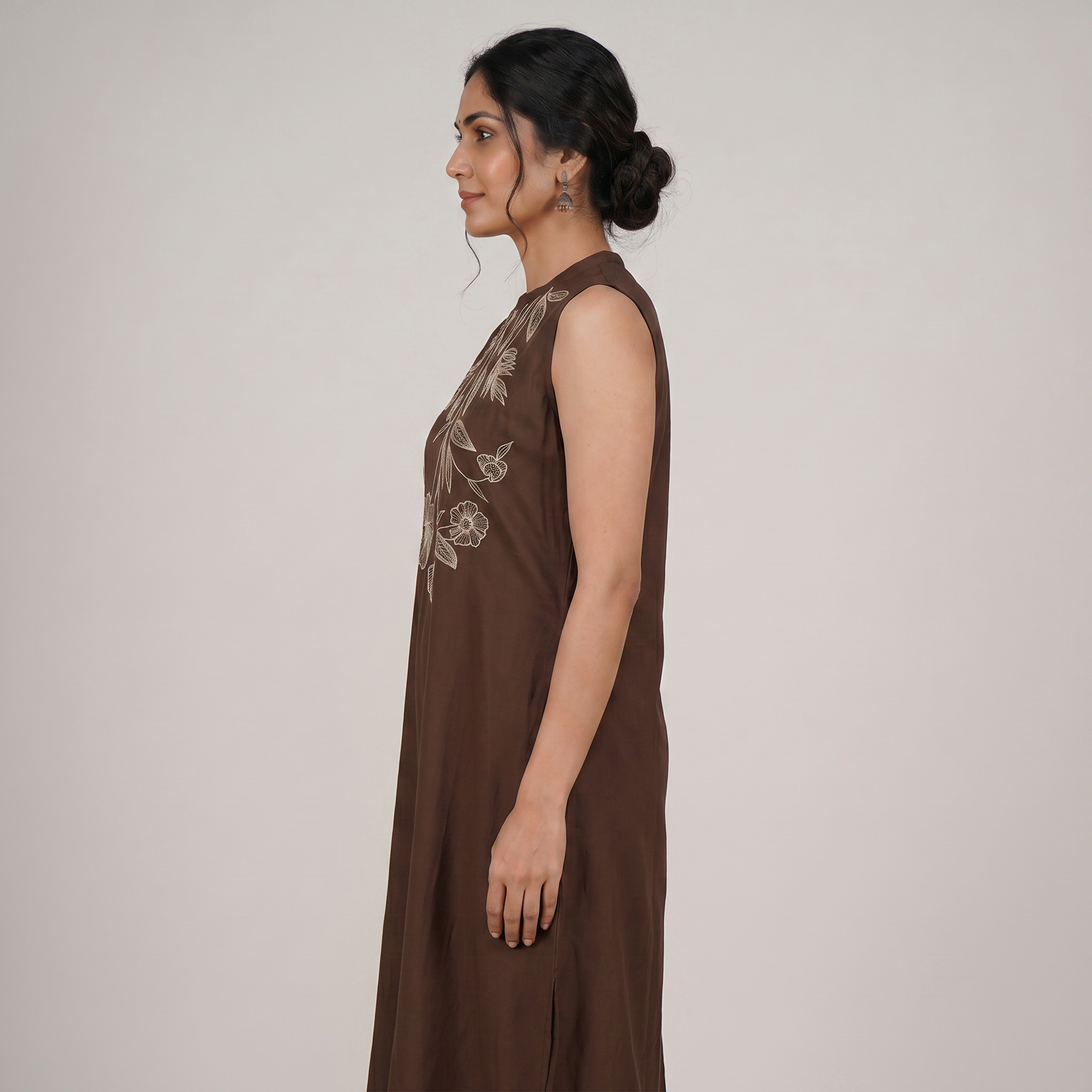 Embroidered A-Line Kurta