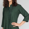Viscose Solid Three-Fourth Sleeve Kurta