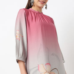 Printed A-Line Straight Fit Kurta