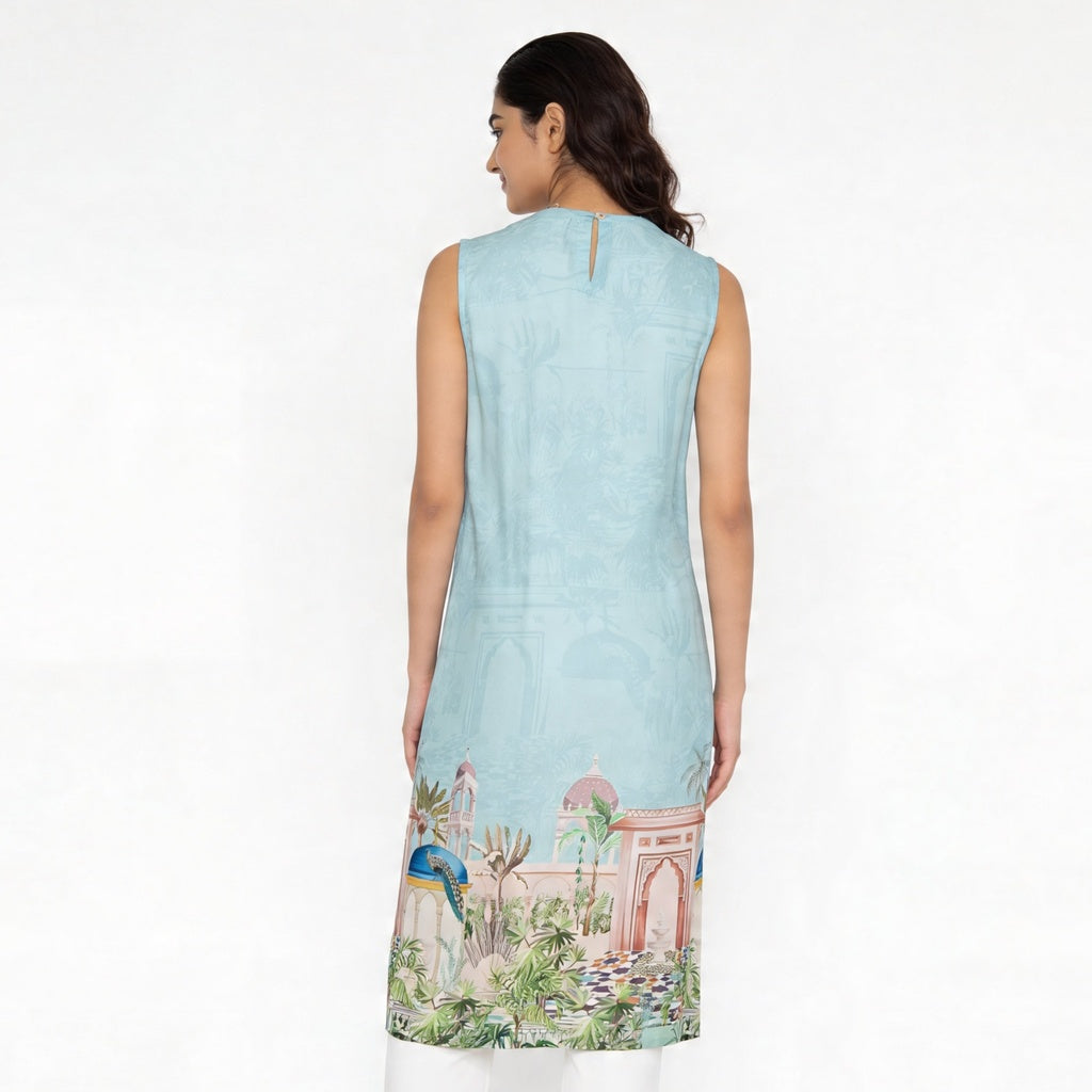 Printed A-Line Straight Kurta