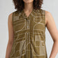 Printed Camp Collar Straight Kurta