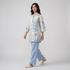 Printed V-Neck Straight Kurta
