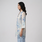 Printed V-Neck Straight Kurta
