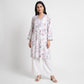 Printed V-Neck Straight Kurta