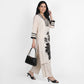 Printed V-Neck Straight Kurta