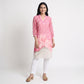 Printed V-Neck Straight Kurta