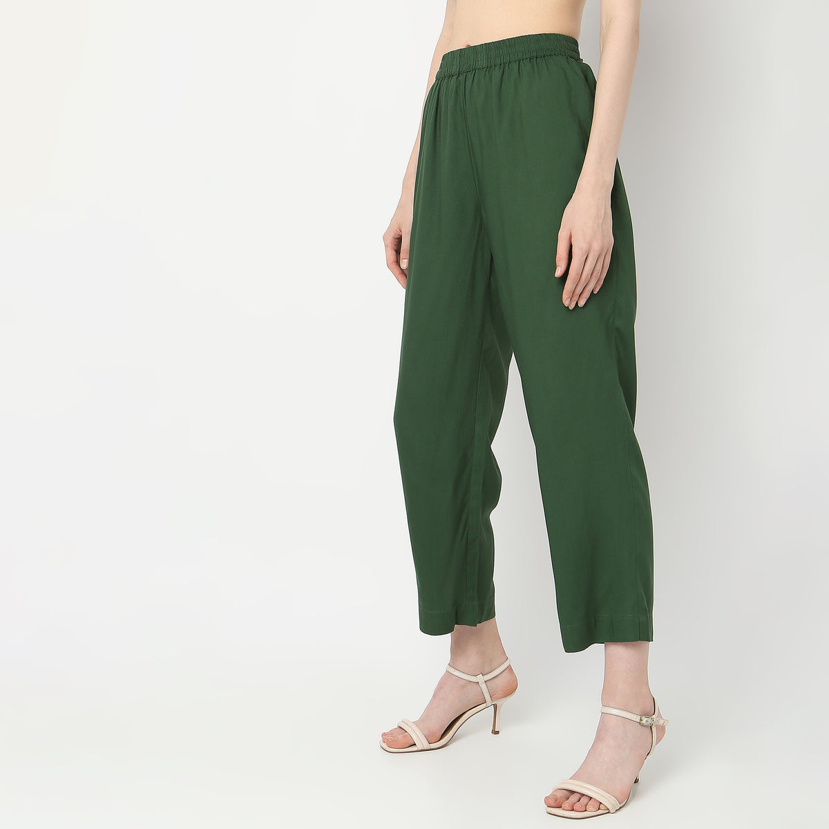 Straight Fit Ankle Length Travel Pants