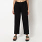 Buy Women Straight Fit Solid Ankle Length Mid Rise Pants  - Style Union