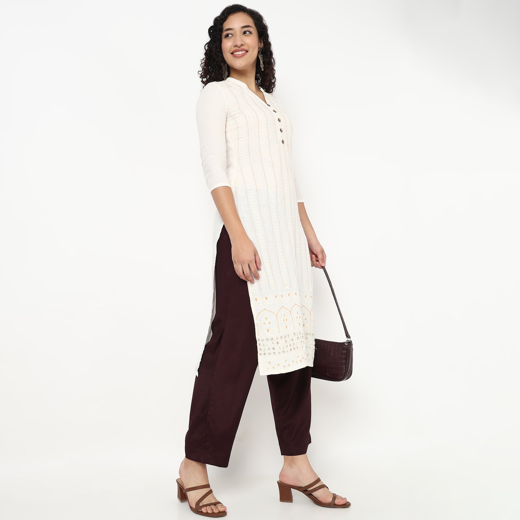 Straight Ankle Length Ethnic Pant