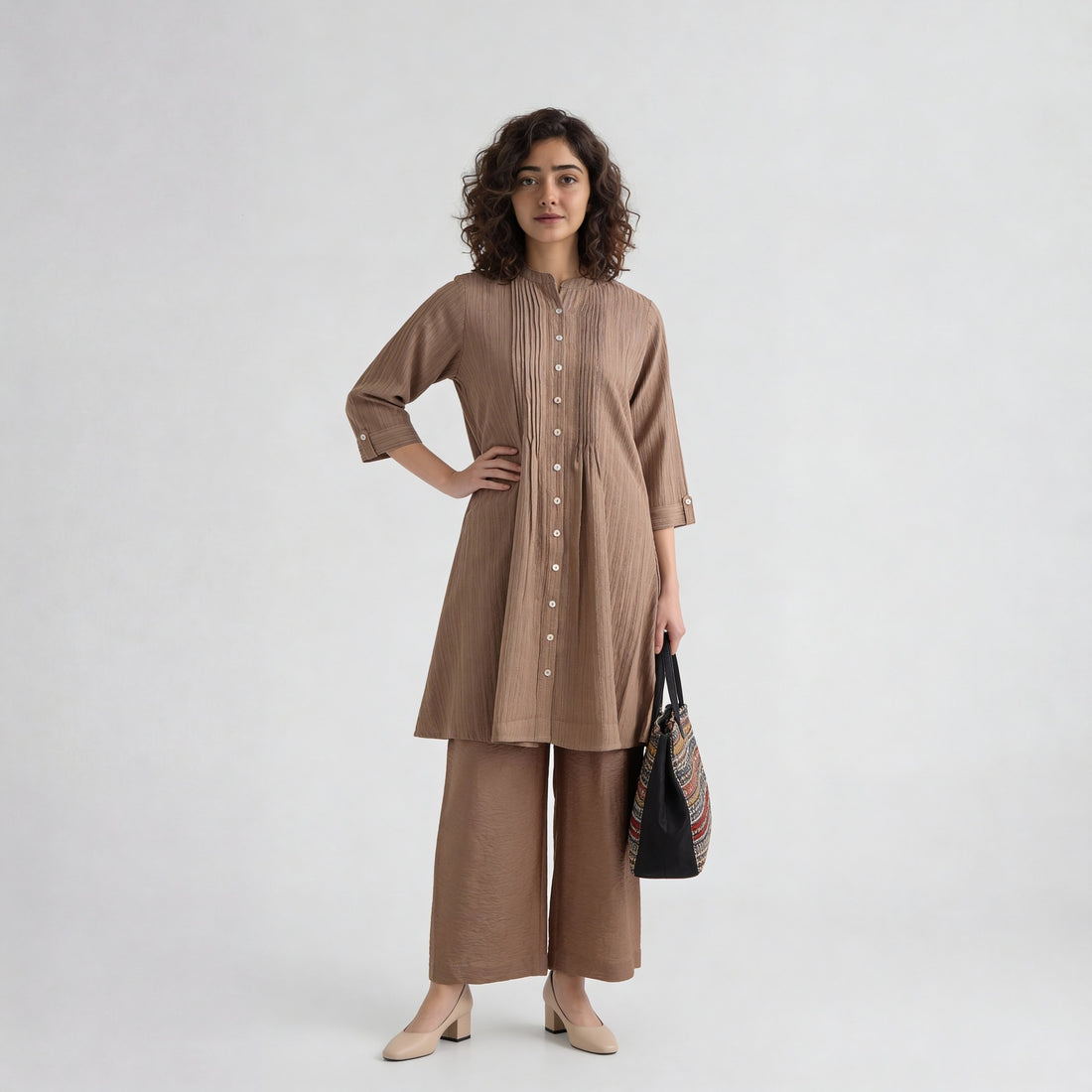 Viscose Nylon Solid Pant